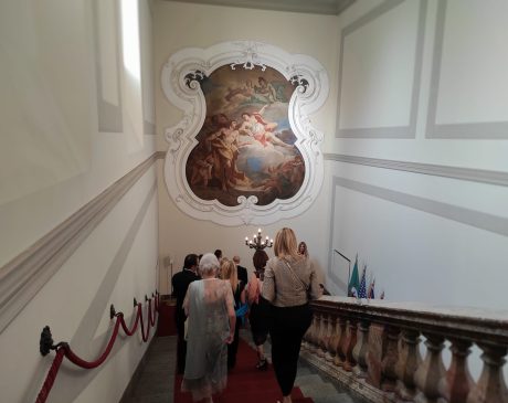 Palazzo Cusani dove si è svolta la cena di gala di beneficienza di Amitié Sand Frontieres di Milano
