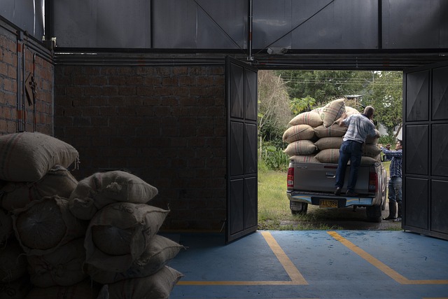 Ancora oggi si usano i sacchi di Juta per il trasporto dei chicchi di caffè, foto da internet