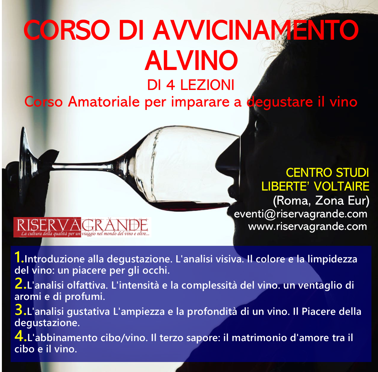 Corso di Avvicinamento al vino di 4 lezioni a partire da lunedì 13 marzo, foto da comunicato stampa, articolo: Rome Wine Expo 2023