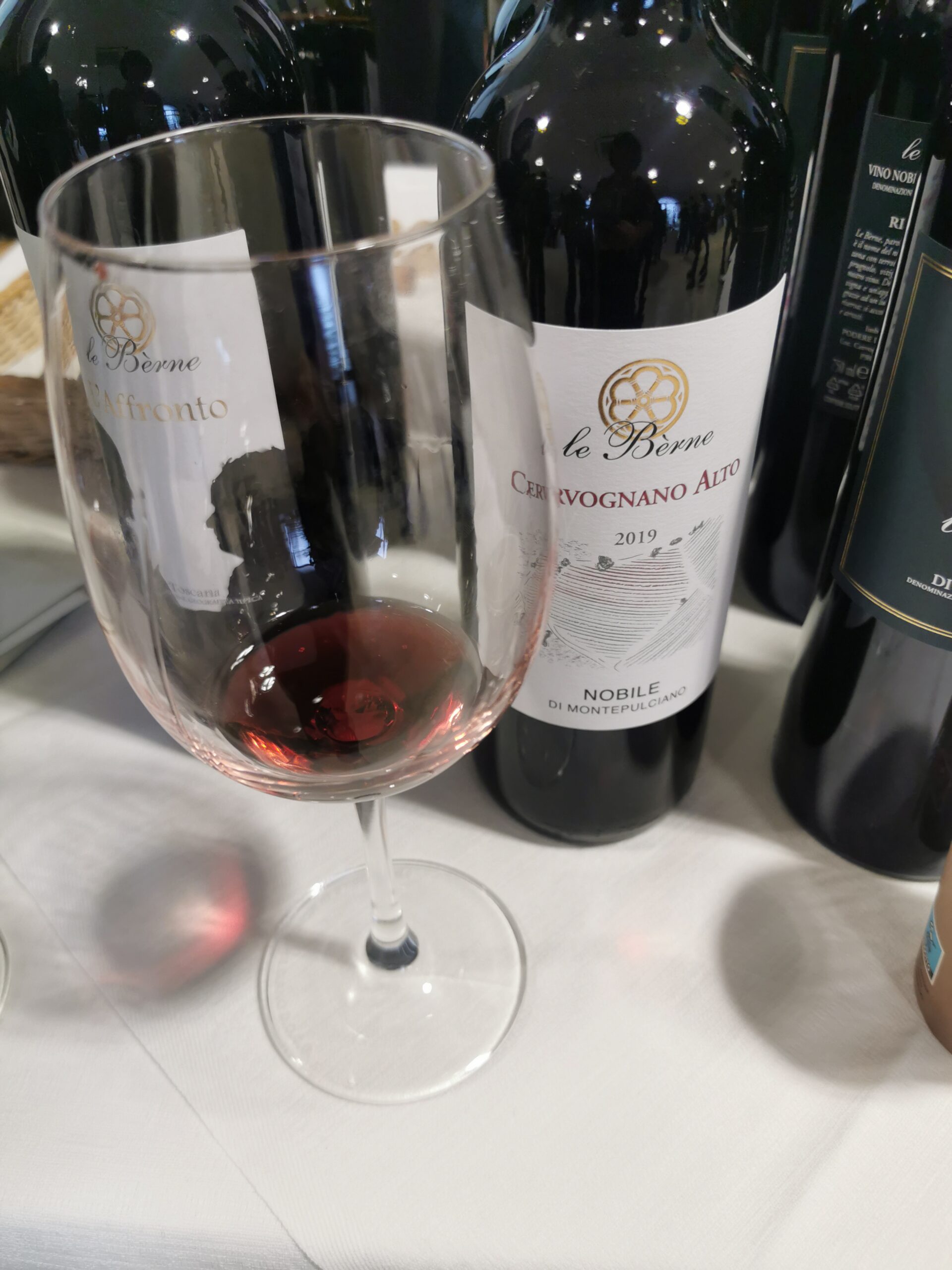 Bottiglie assaggiate durante l'evento da Elsa Leandri, Poere Le Bèrne, Vino Nobile di Montepulciano