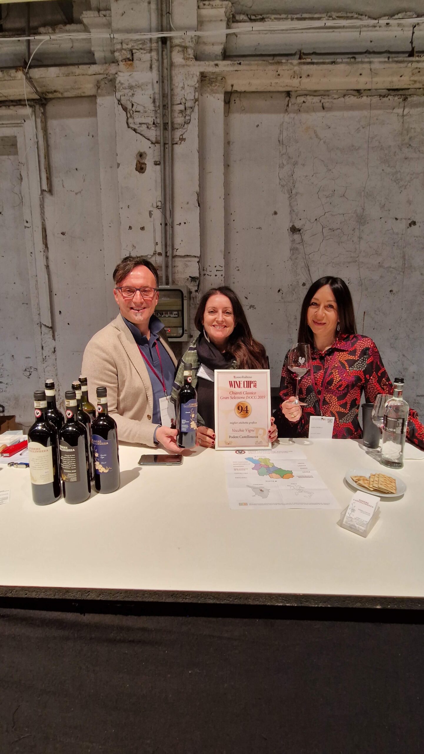 Podere Castellinuzza con Milko Chilleri e Sara Cintelli, WineCup 2023, foto da comunicato stampa