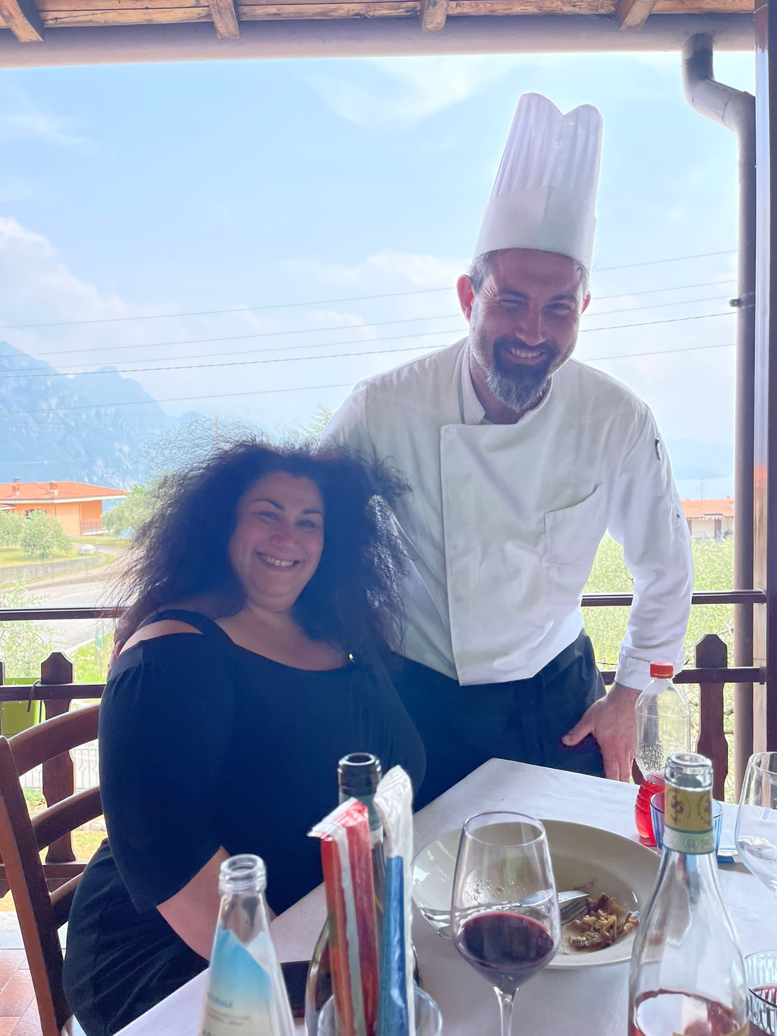 Carol Agostini con Chef Cristian Negrinotti del Ristorante Al Guelfo Negher