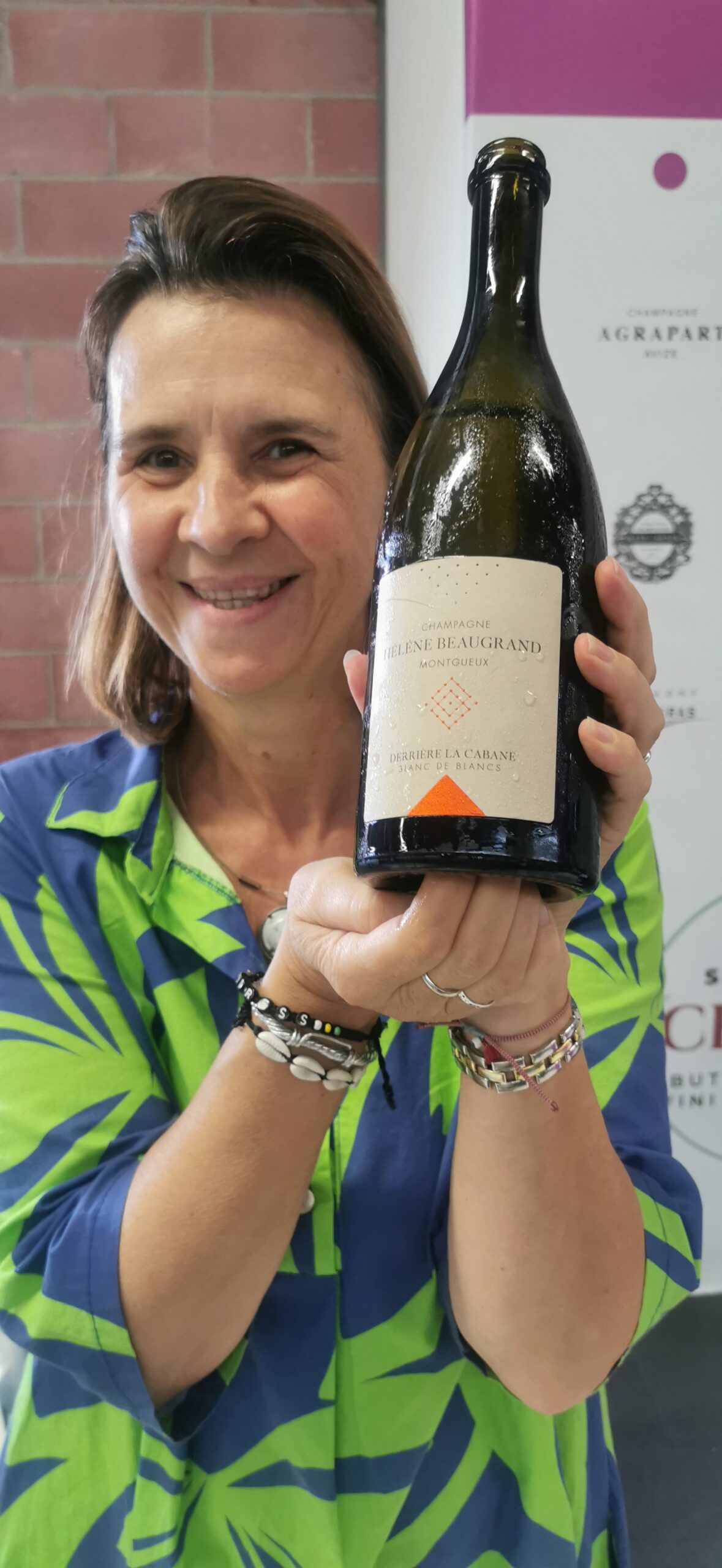 HéLèNE BEAUGRAND CON CHAMPAGNE DERRIèRE LA CABANE, articolo: Modena Champagne Experience 2023, racconti e assaggi, foto autrice