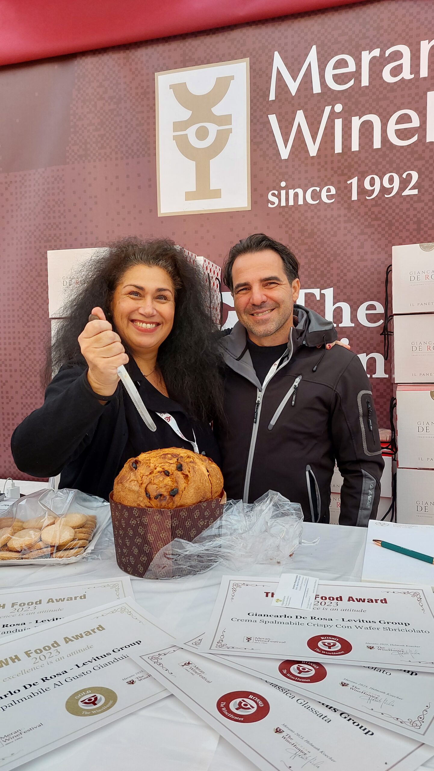 Giancarlo De Rosa e Carol Agostini a merano WineFestival 2023, foto dell'autrice