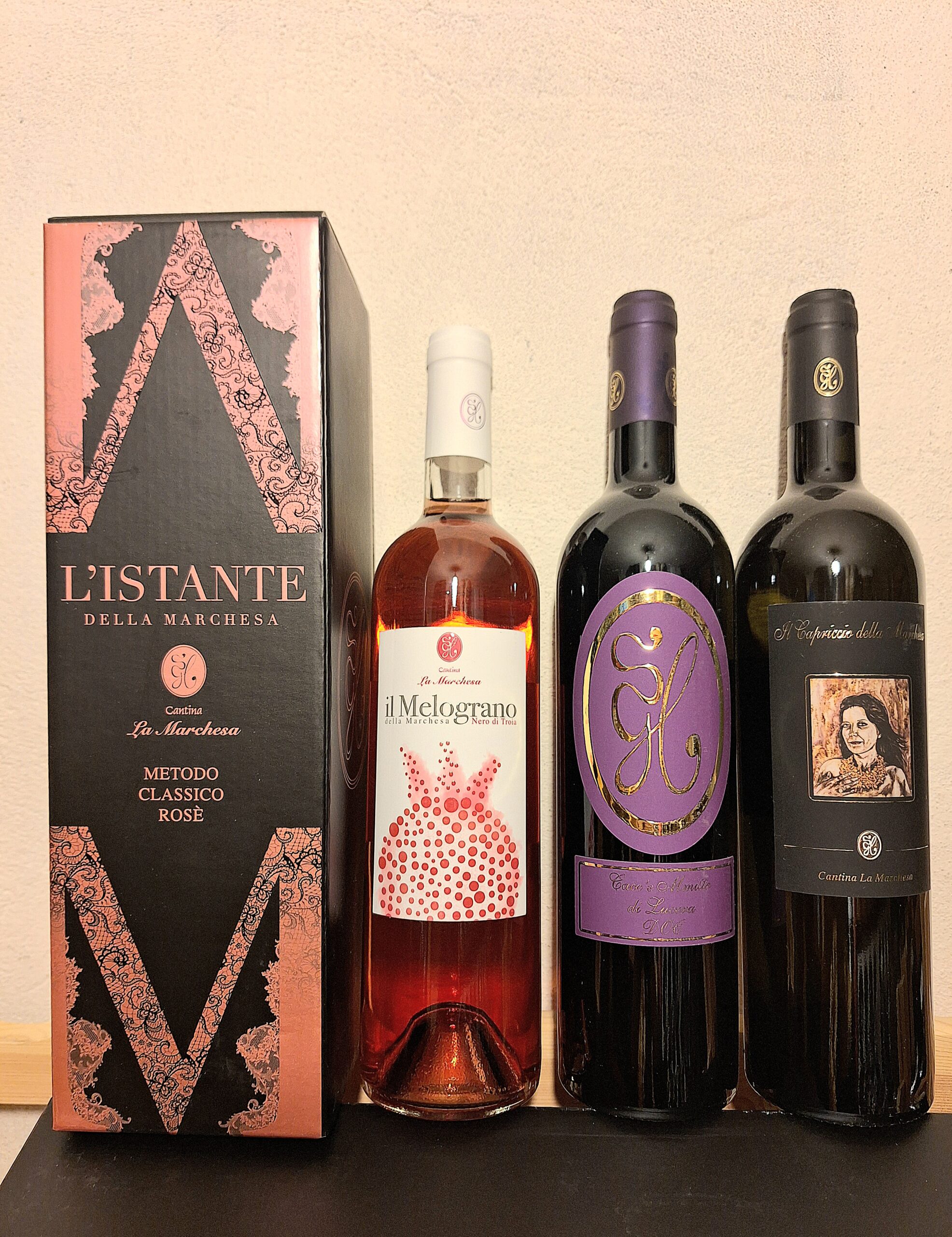 Alcuni prodotti della cantina La Marchesa, foto dell'autrice