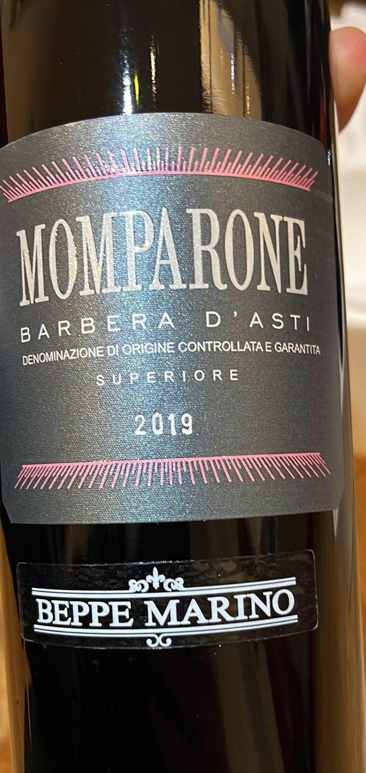Momparone Barbera D’Asti Superiore DOCG 2019, articolo: Beppe Marino una realtà piemontese dal 1972 vini di qualità