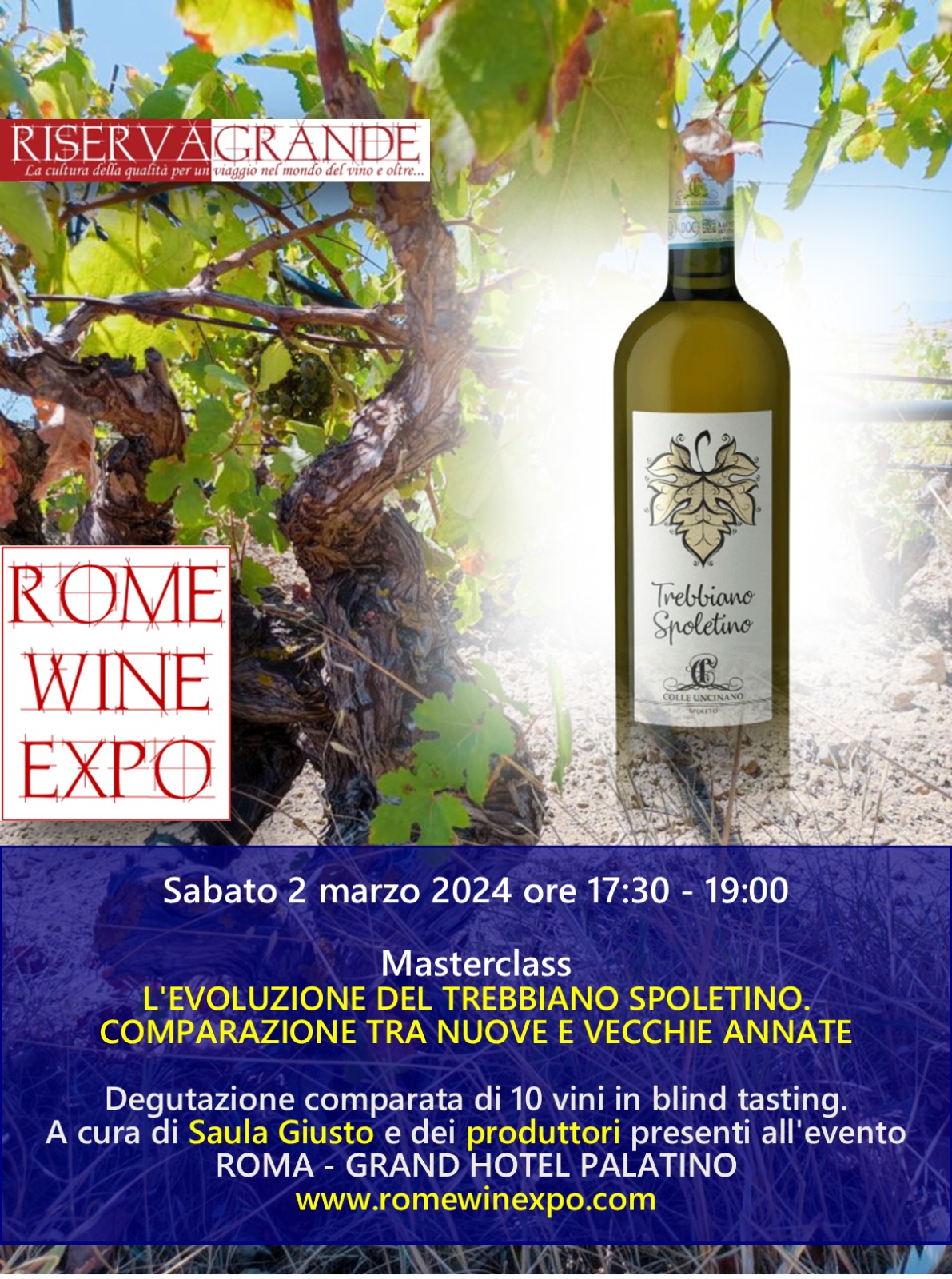 Rome Wine Expo edizione 2024, assaggi, calici ed emozioni, locandina evento