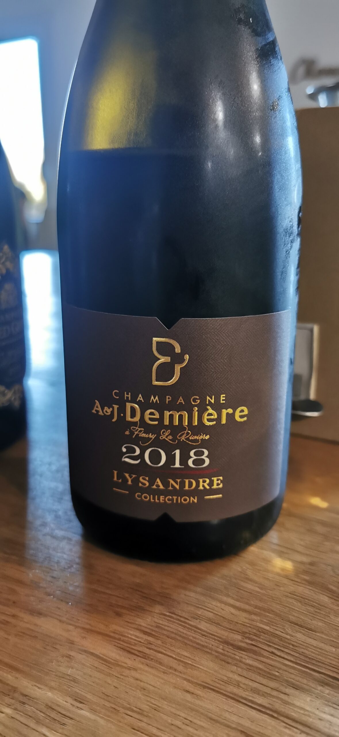 CHAMPAGNE A&J DEMIERE COLLECTION LYSANDRE 2018, foto dell'autrice, articolo: Elsa Leandri in Champagne 2024, primo tour a Hermonville