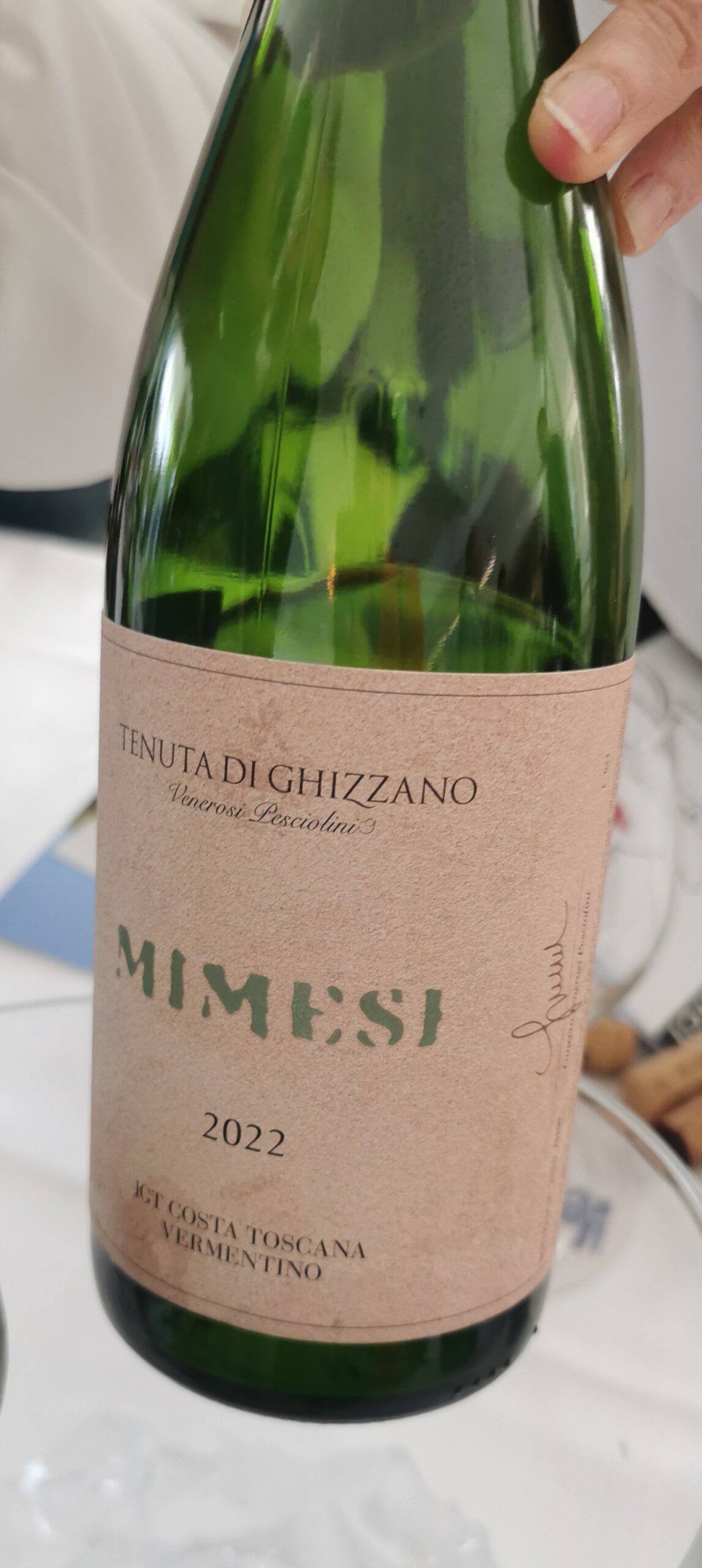 Mimesi 2022- Vermentino- Tenuta di Ghizzano, articolo: Terre di Toscana 2024, un viaggio di assaggi tra i macerati, foto dell'autrice